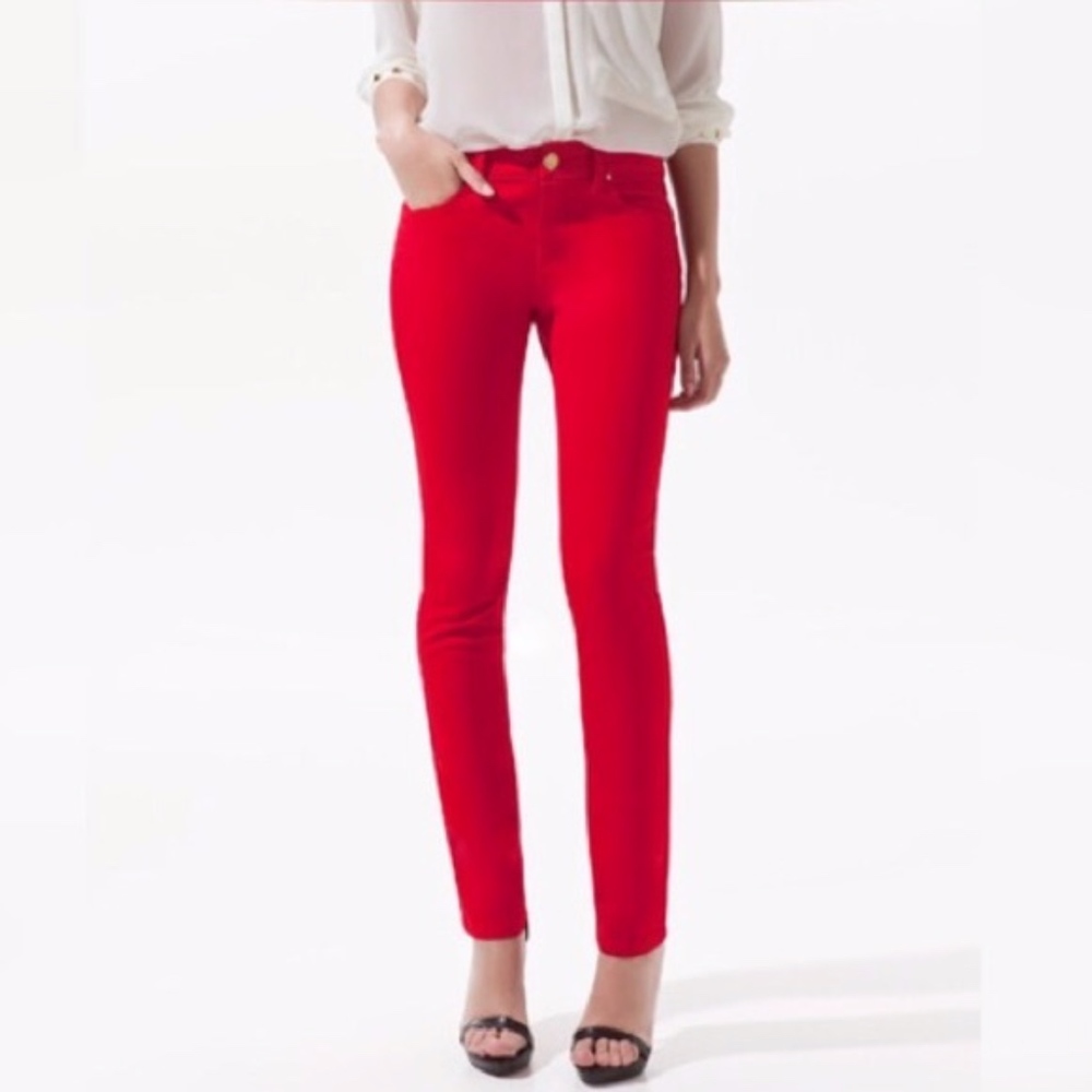 Zara Red Jeans Size 2